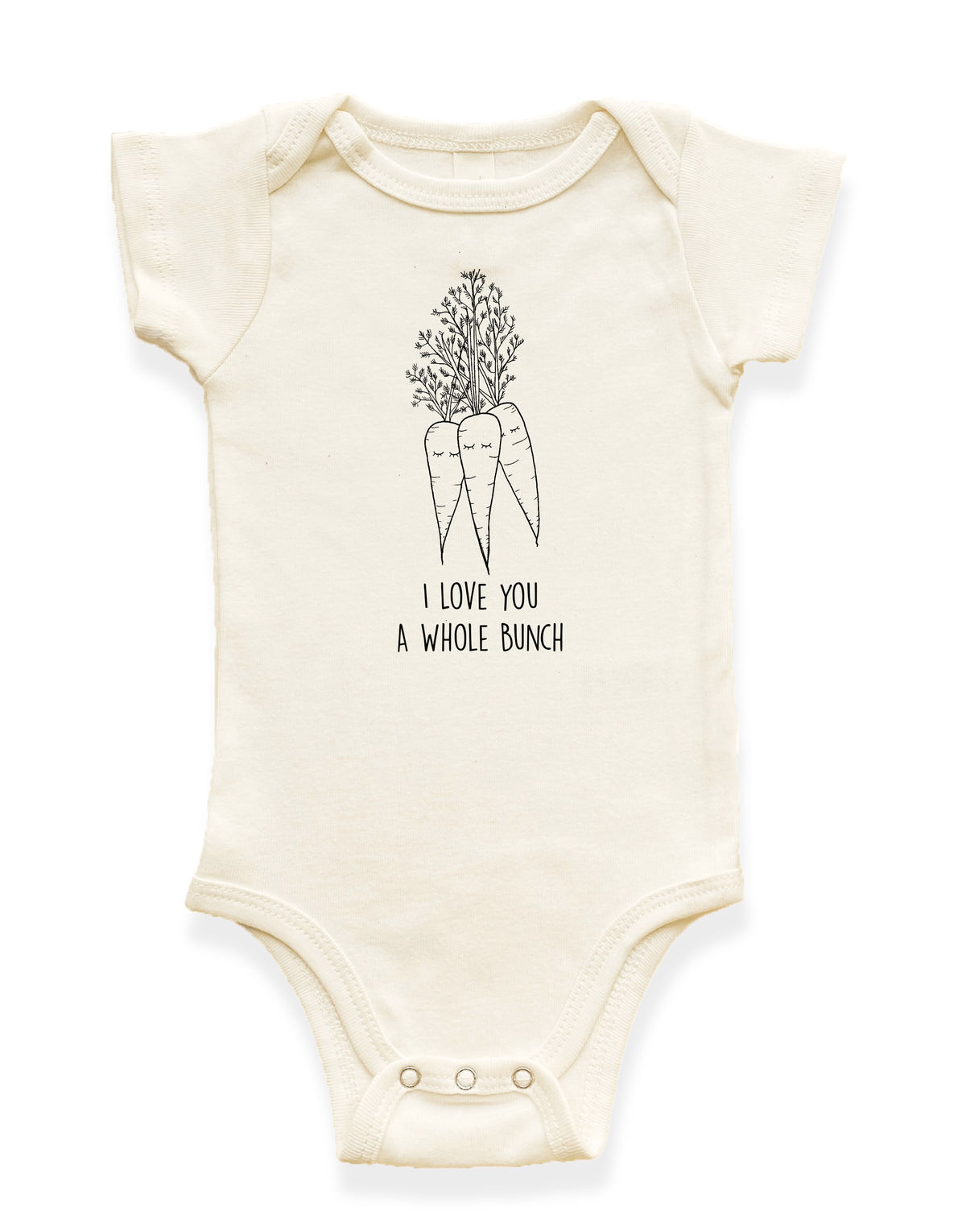 I Love You a Whole Bunch Organic Baby Bodysuit by Tenth & Pine