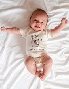 Sweet as Honey Organic Baby Bodysuit by Tenth & Pine, product image 3