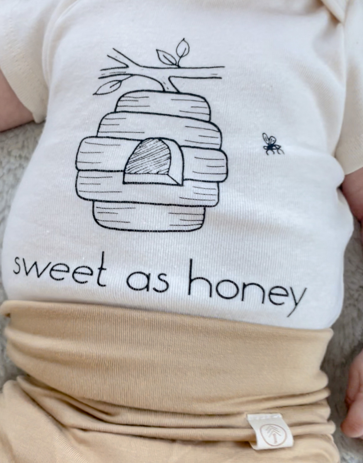 Sweet as Honey Organic Baby Bodysuit by Tenth & Pine, product image 4
