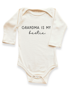 Grandma is My Bestie Organic Bodysuit Long Sleeve by Tenth & Pine