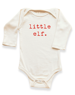 Little Elf Organic Baby Bodysuit Long Sleeve by Tenth & Pine