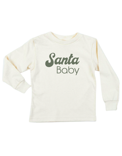 Santa Baby Organic Kids T-Shirt Long Sleeve by Tenth & Pine, product image 2