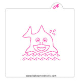 Silly Shark PYO Cookie Stencil