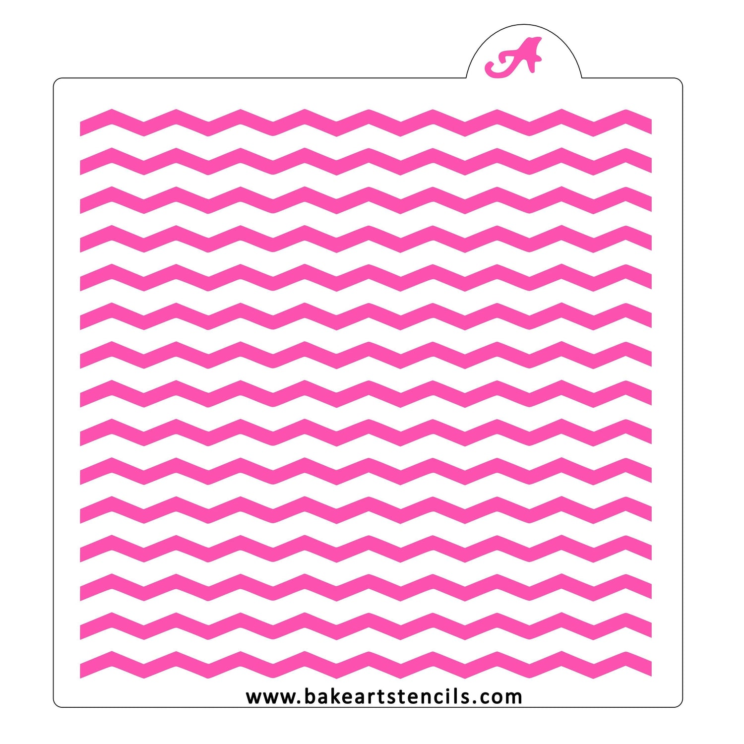 Skinny Chevron Stripes Cookie Stencil