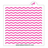 Skinny Chevron Stripes Cookie Stencil