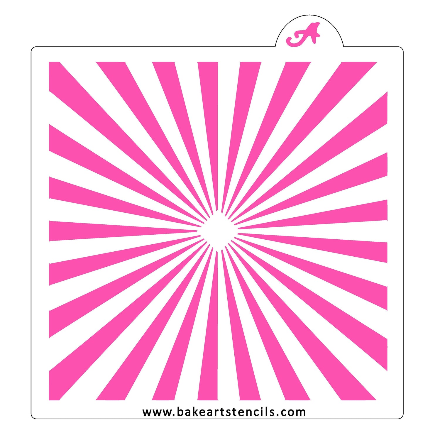 Skinny Sunburst Cookie Stencil