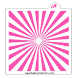 Skinny Sunburst Cookie Stencil