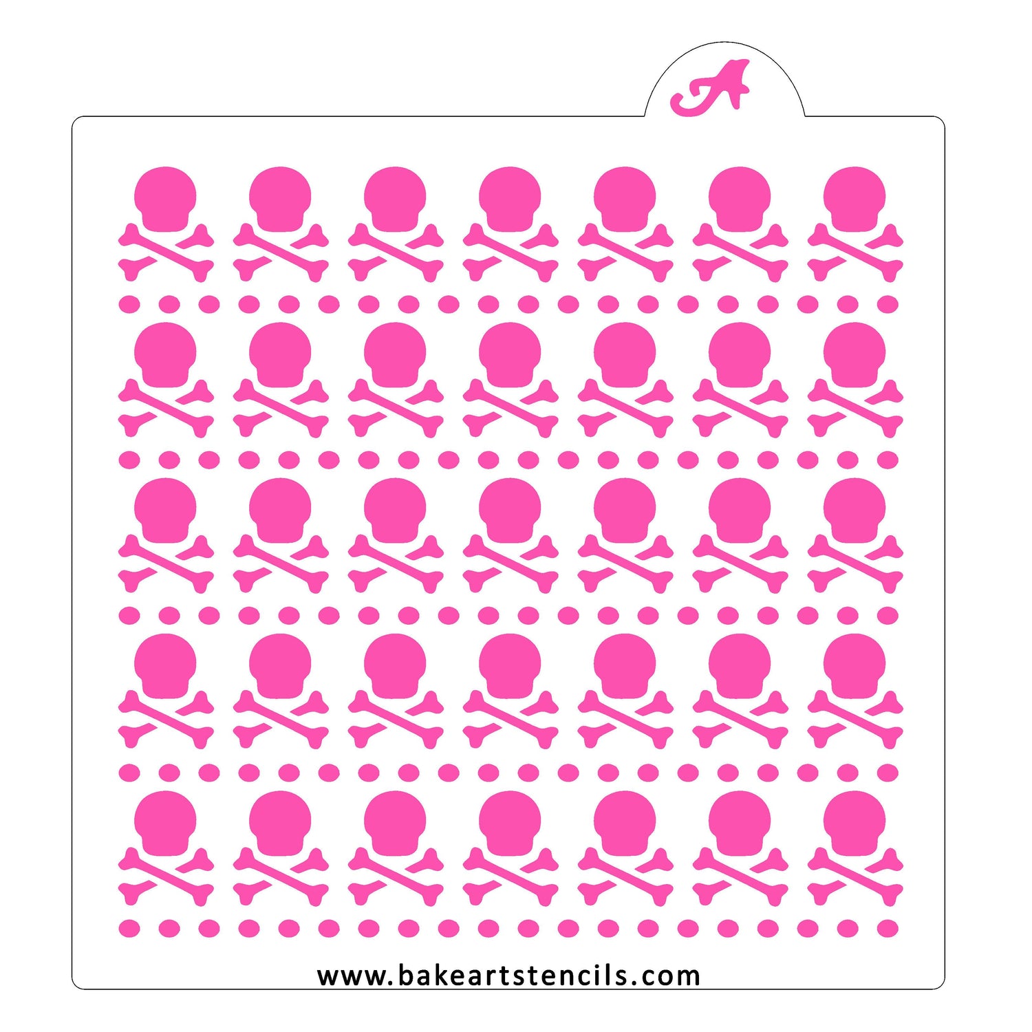 Skulls and Crossbones Pattern Stencil