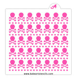 Skulls and Crossbones Pattern Stencil