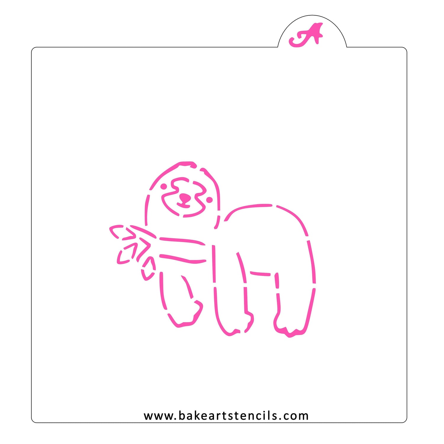 Sleepy Sloth PYO Cookie Stencil