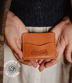 Leather Slim Wallet - USA Made by The Local Branch