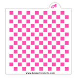Small Checkerboard Cookie Stencil