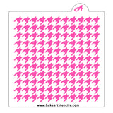 Small Houndstooth Pattern Stencil
