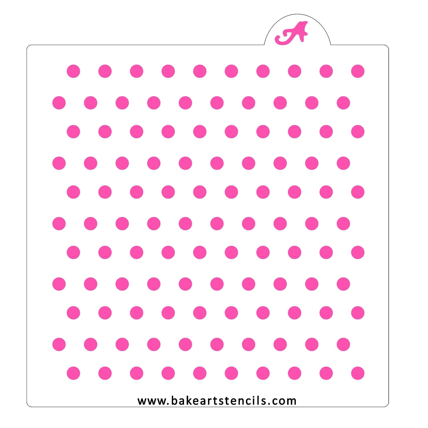 Small Polka Dots Pattern Stencil