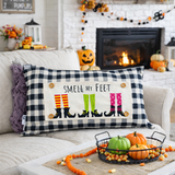 PANEL ONLY: RECTANGLE Halloween October Fall Autumn Hocus Pocus Cauldron Spell Party Cackle; SMELL MY WITCHES FEET