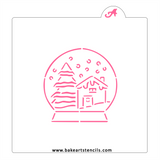 Snow Globe PYO Cookie Stencil