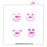 Snowman Faces Cookie Stencil: Winter Sweets