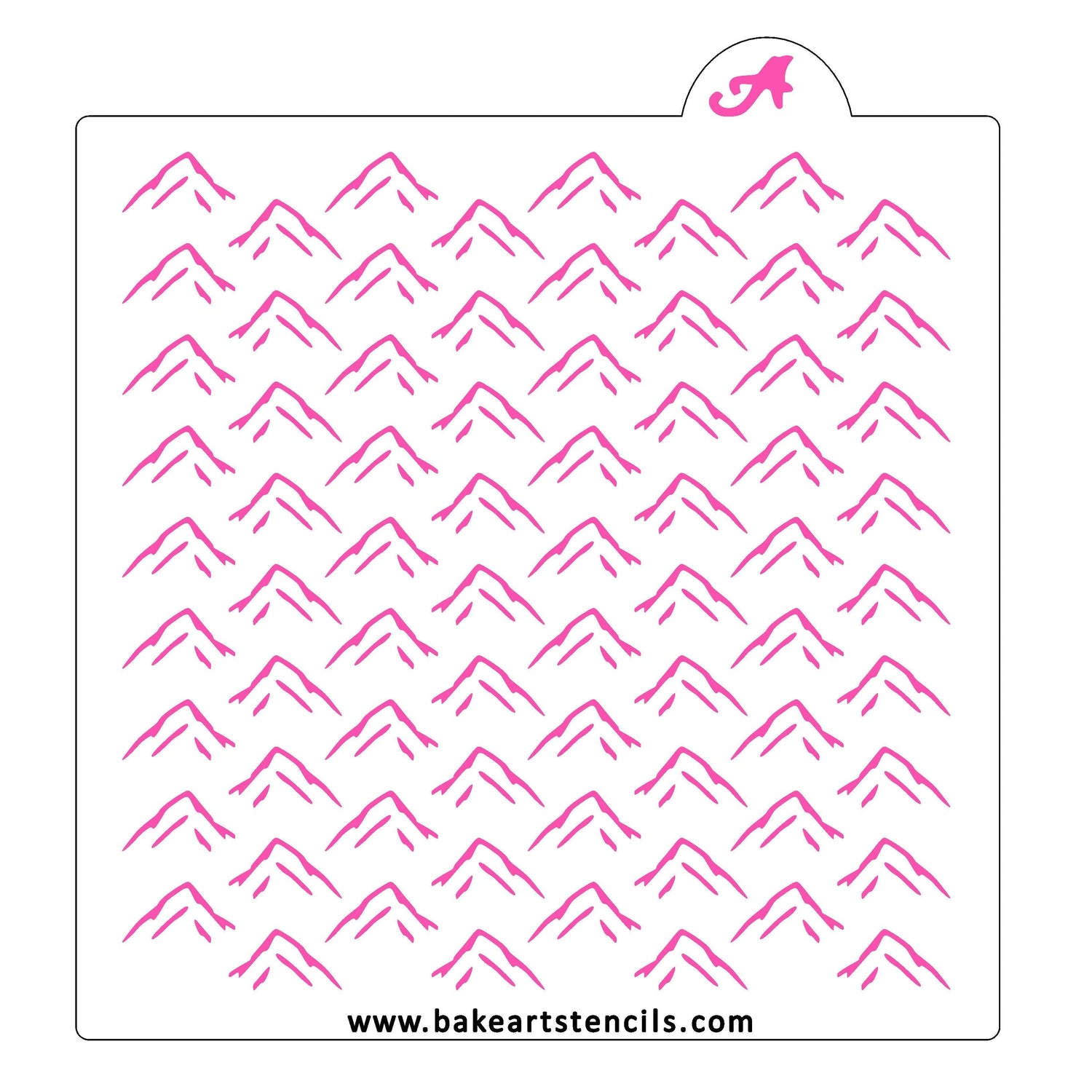 Snowy Mountains Pattern Stencil