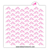 Snowy Mountains Pattern Stencil