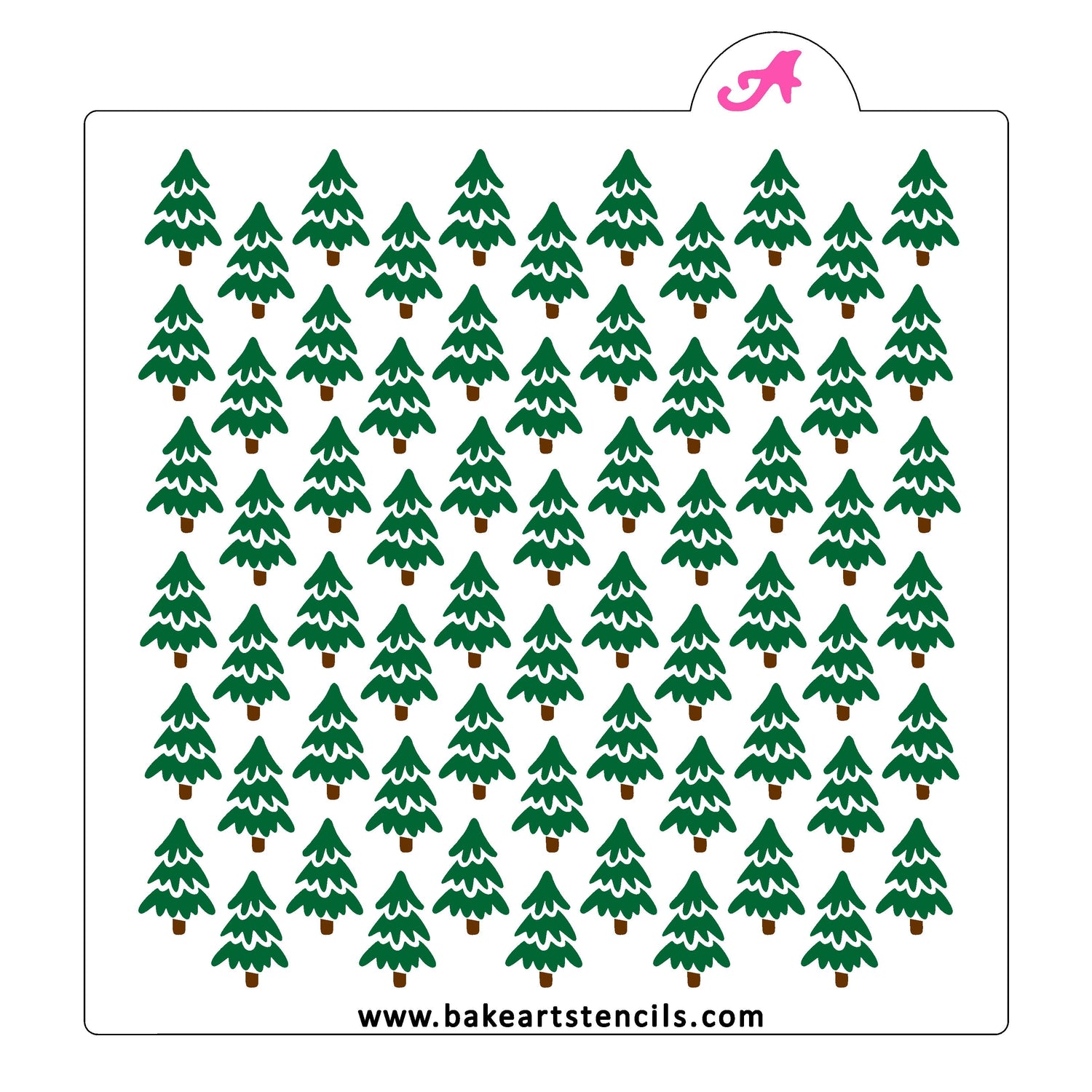 Snowy Trees Pattern Stencil Set