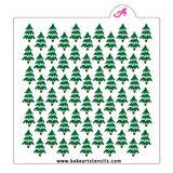 Snowy Trees Pattern Stencil Set