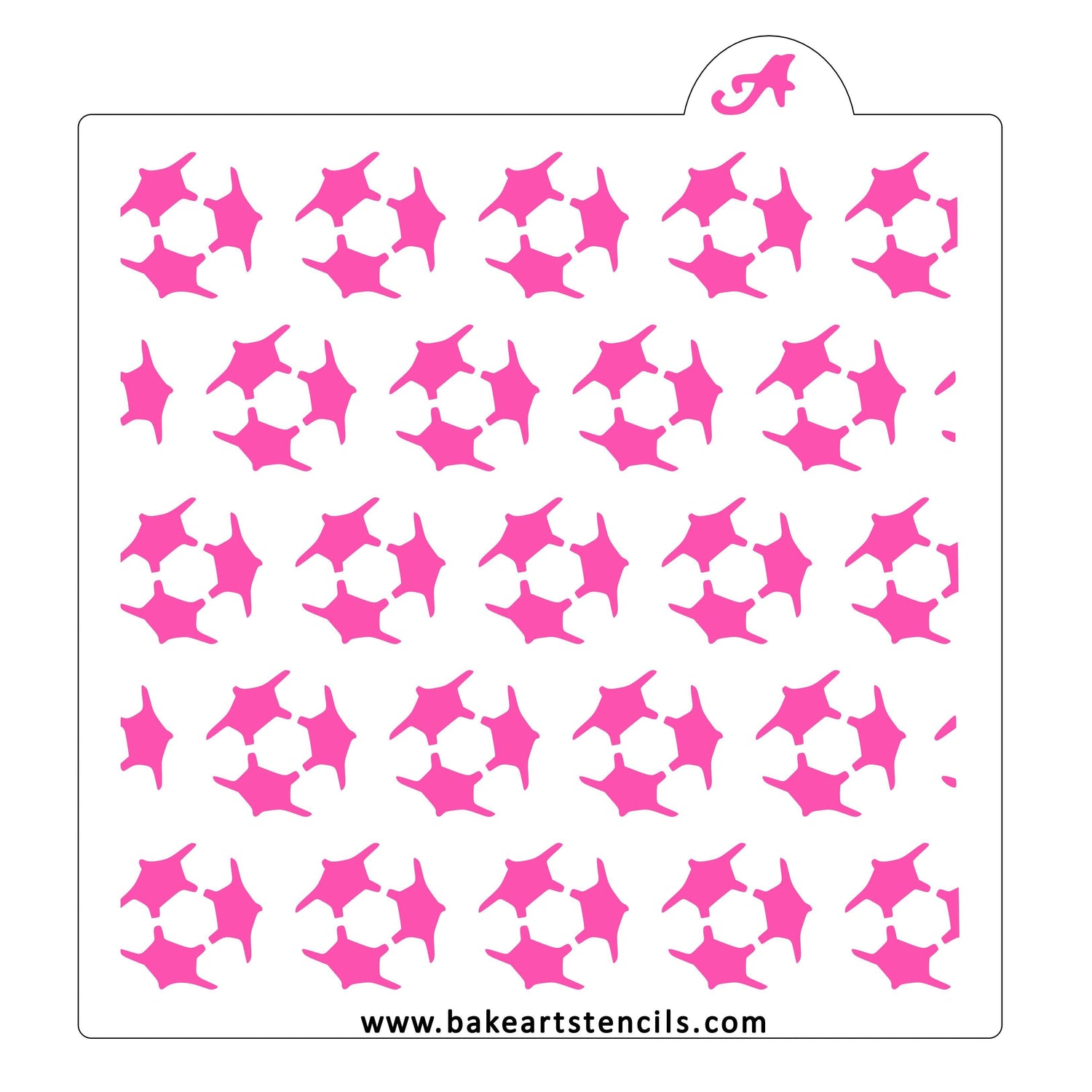 Soccer Balls Pattern Cookie Stencil