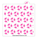 Soccer Balls Pattern Cookie Stencil