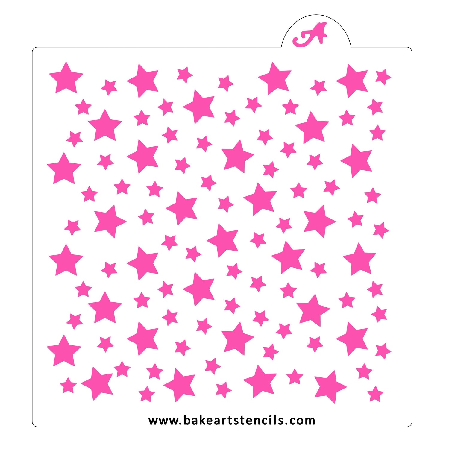 Space Stars Pattern Stencil