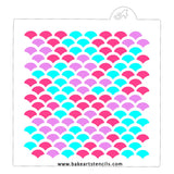 Sparkly Fish Scales Stencil Set