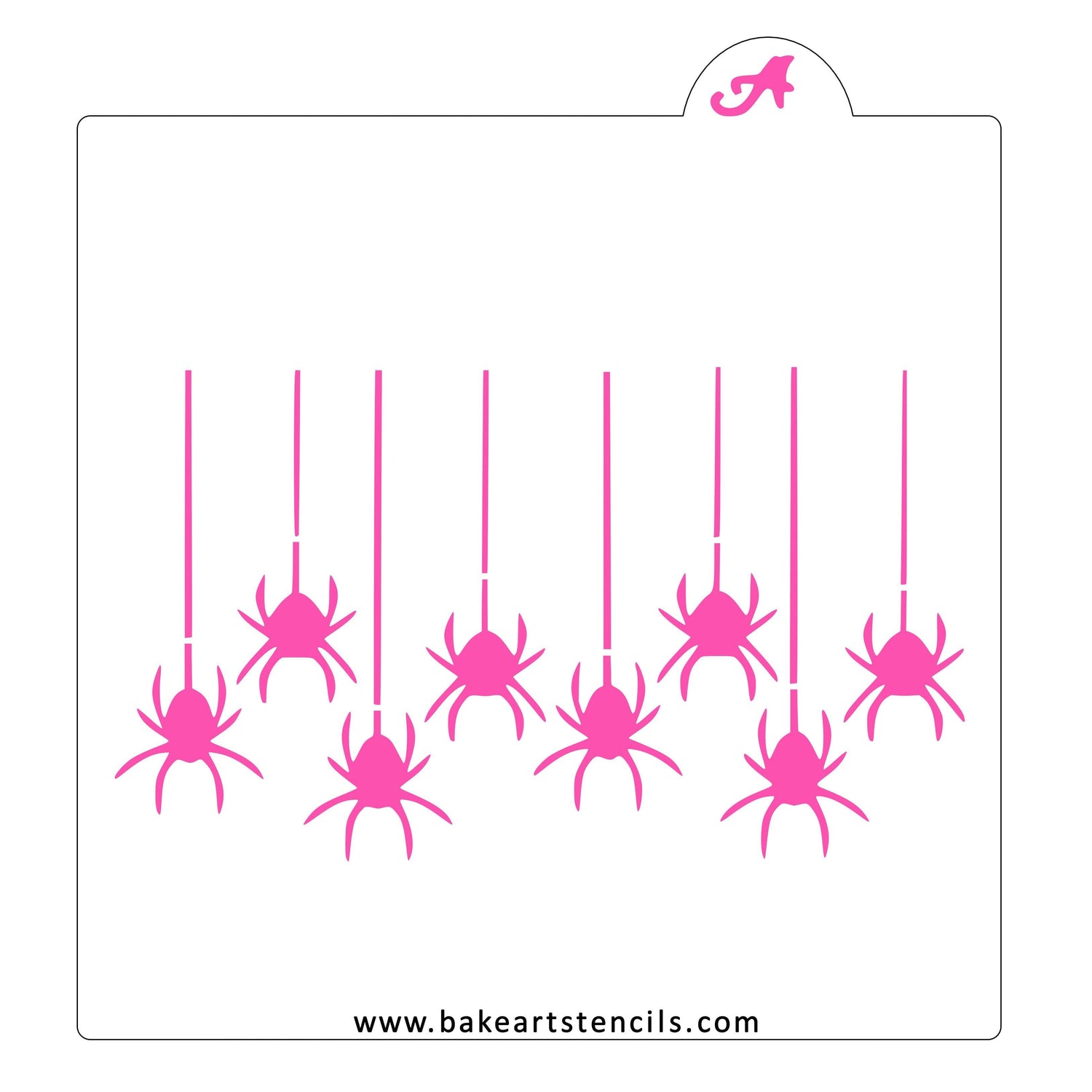 Spinning Spiders Pattern Cookie Stencil