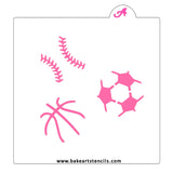 Sports Balls Oreo Stencil