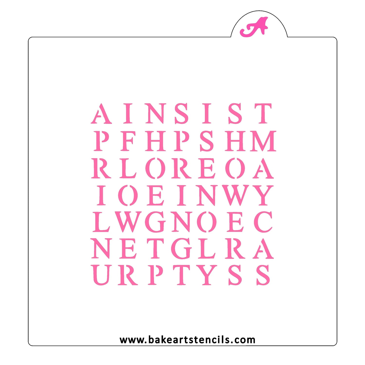Spring Word Search Cookie Stencil