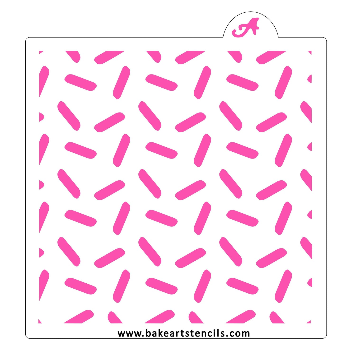 Sprinkled Jimmies Pattern Cookie Stencil