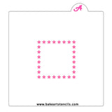 Square Stars Border Cookie Stencil