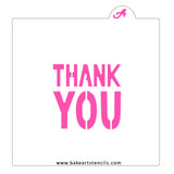Squared Thank You Stencil