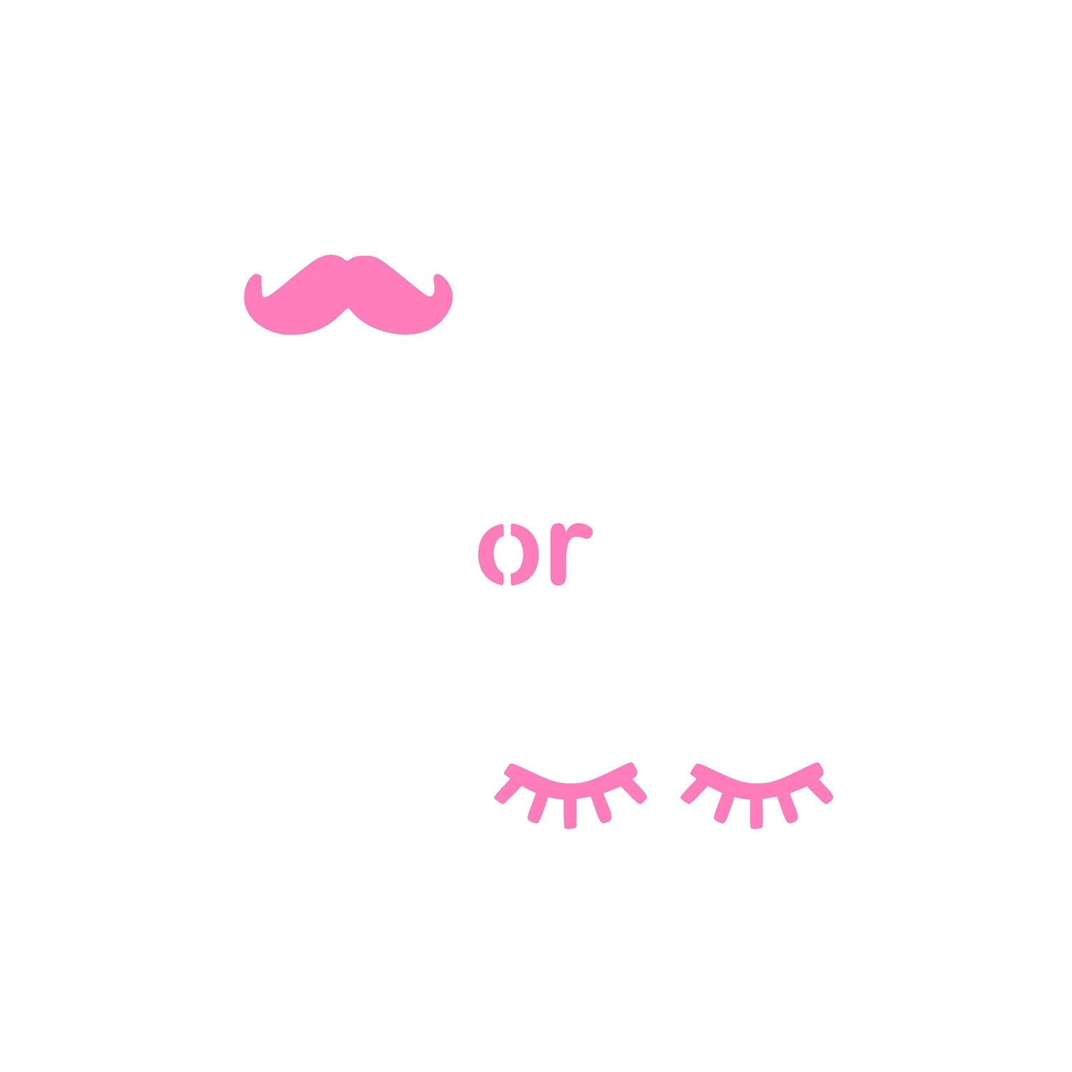 Staches or Lashes Cookie Stencil