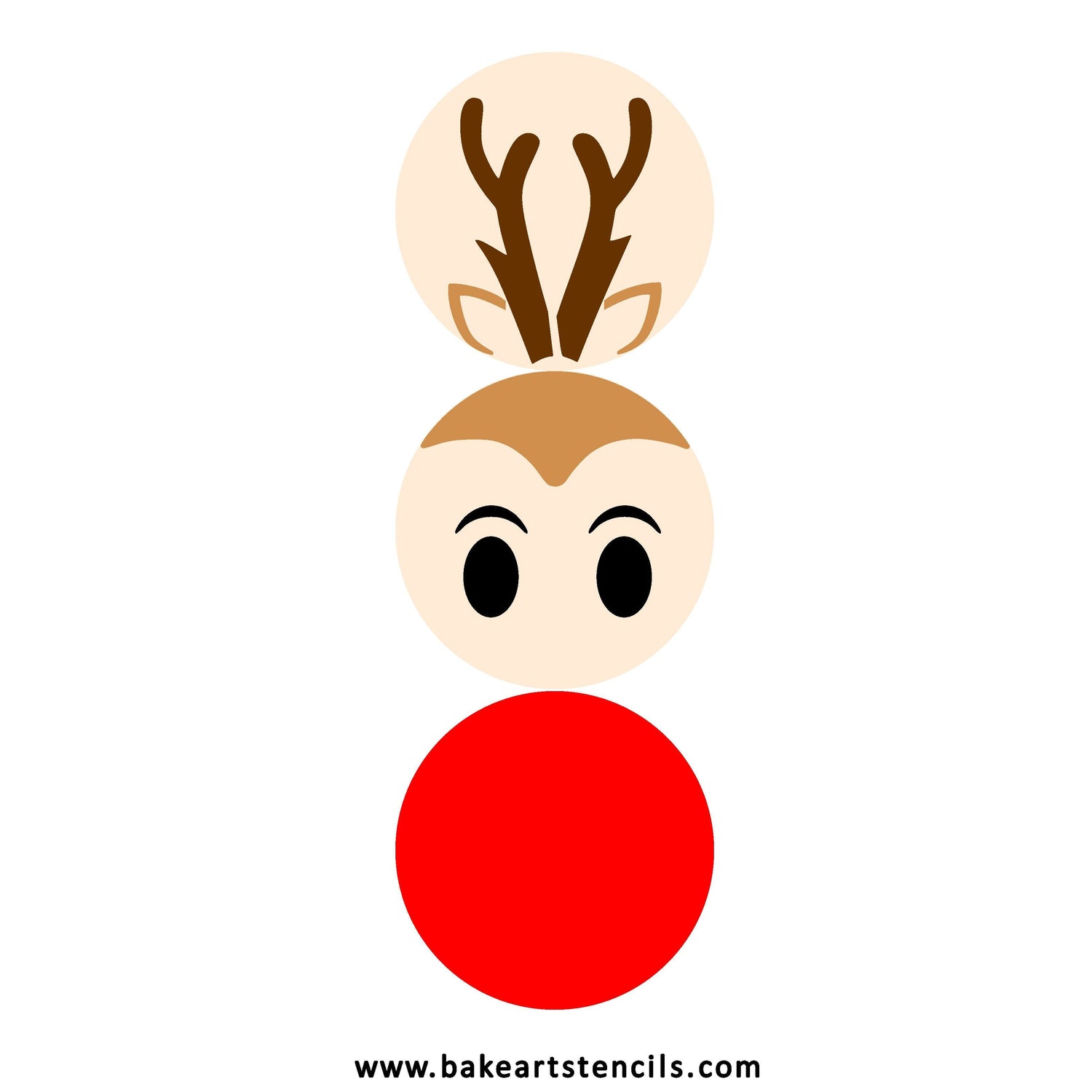 Stackable Reindeer Cookie Stencil Set