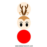 Stackable Reindeer Cookie Stencil Set
