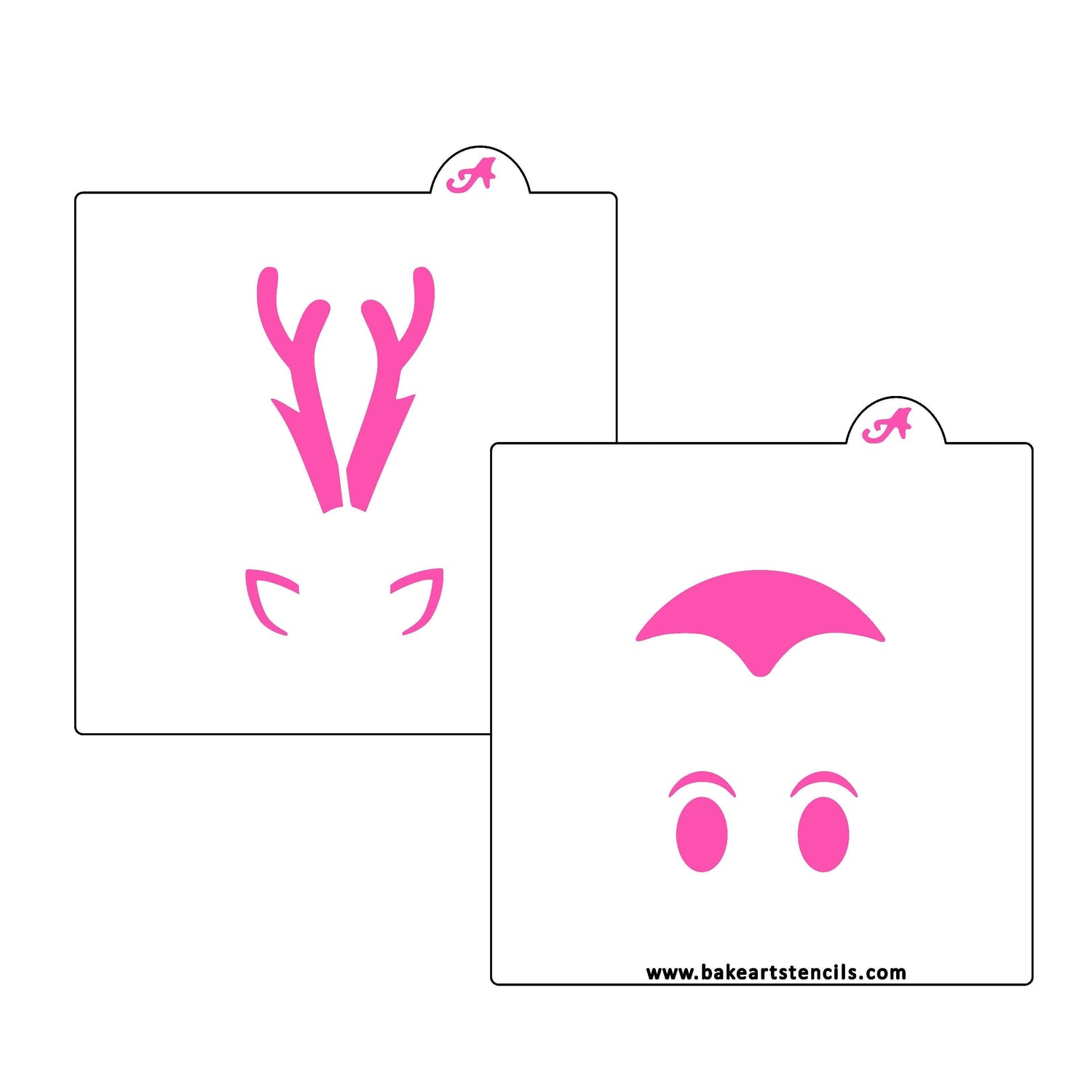 Stackable Reindeer Cookie Stencil Set