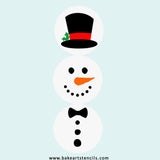 Stackable Snowman Cookie Stencil Set