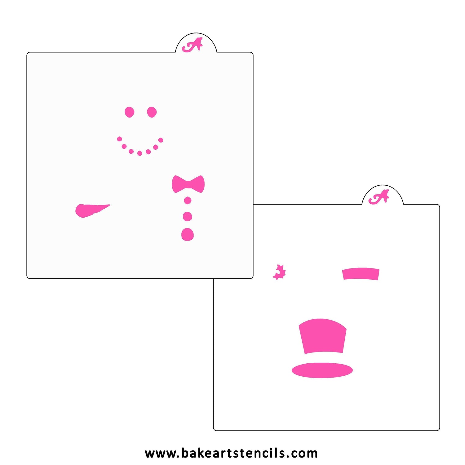 Stackable Snowman Cookie Stencil Set