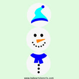 Stackable Snowman Winter Stencil Set