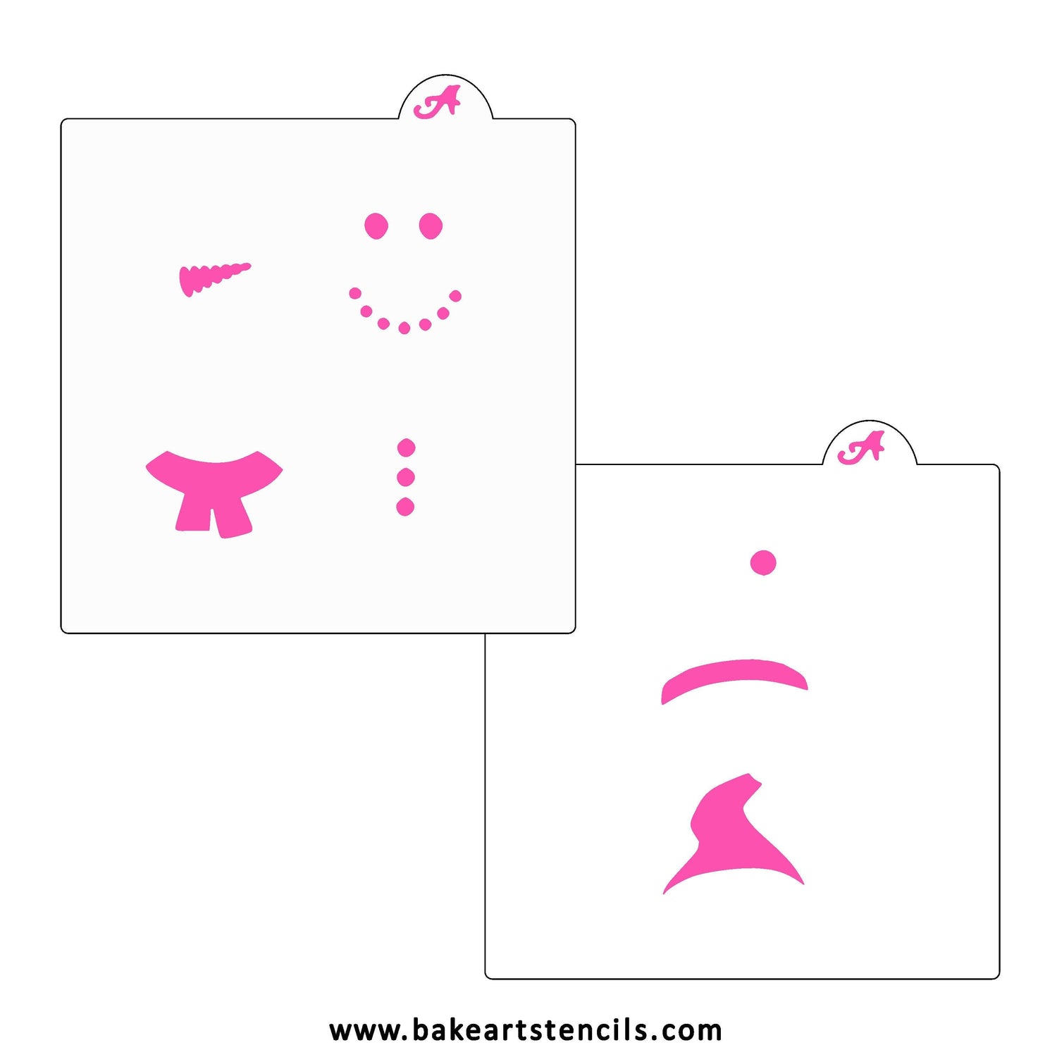 Stackable Snowman Winter Stencil Set