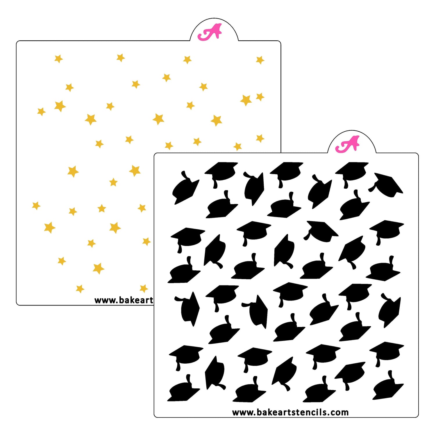 Star Grad Cookie Stencil Set
