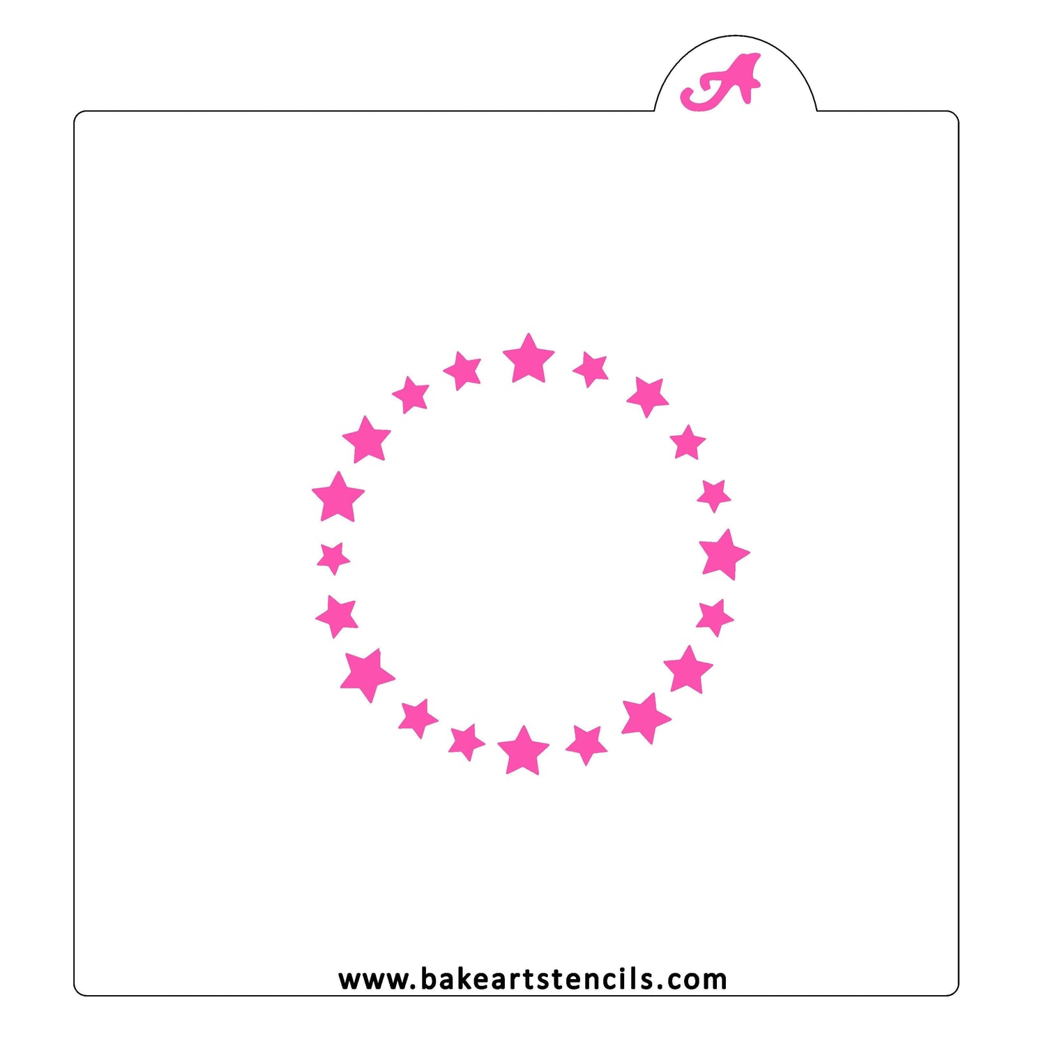 Star Studded Border Cookie Stencil