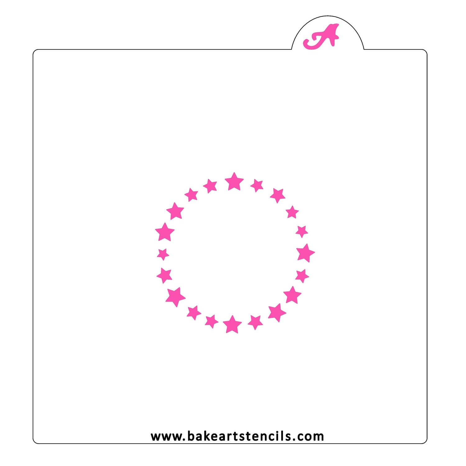 Star Studded Border Cookie Stencil