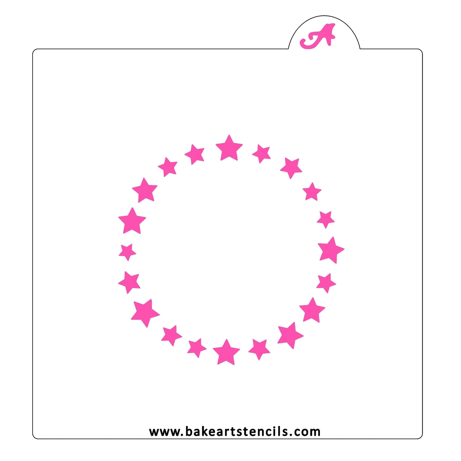 Star Studded Border Cookie Stencil