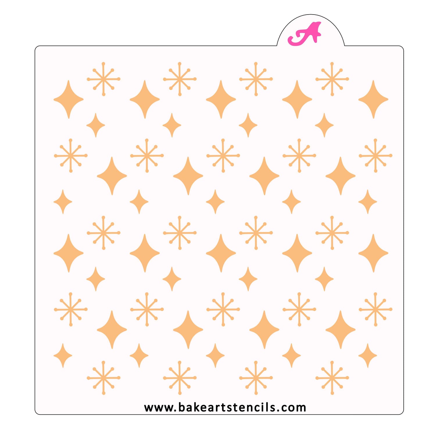 Starflakes Cookie Stencil
