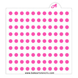 Straight Polka Dots Pattern Stencil