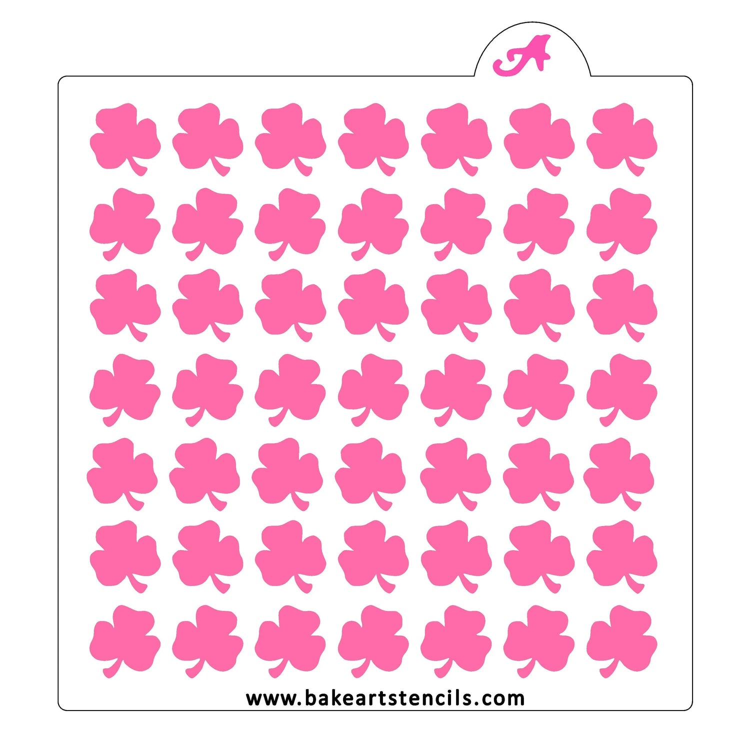 Straight Shamrocks Pattern Cookie Stencil